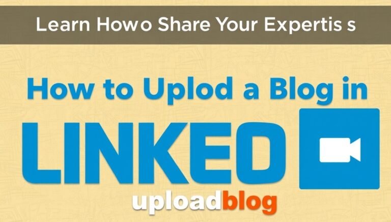 how to uploadblog on linkedin by uploadblog .com