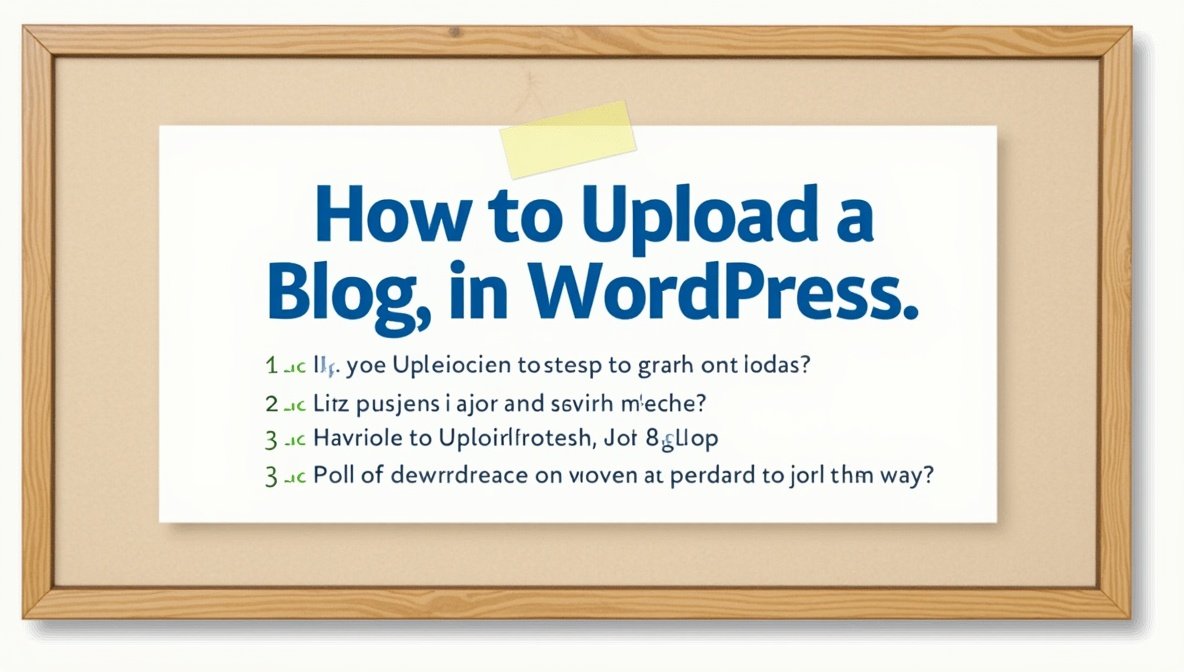 how to uploadblog in wordpress